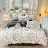 Girl Heart Fresh Small Floral Bedding Four-piece Set Washed Cotton Dormitory Bed Single Three-piece Set
