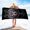 Ultraweiches Strandtuch mit tiefblauem Marmormuster, Leicht, Schnelltrocknend, Super saugfähiges Polyester und Strandtuch für Aktivitäten