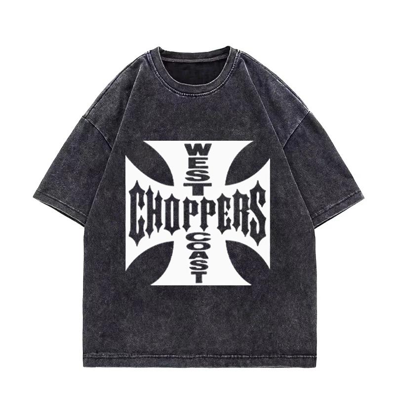 Paul Walker tričko West Coast Choppers Vintage vyprané tričko Pánské Dámské Hip Hop streetwear Oversized krátký rukáv Bavlněná trička