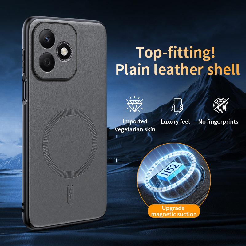 For Honor 600 Lite Case Magnetic Leather Shield Cover Anti-Fingerprint Non-Slip PC+TPU Case For Honor 600 Lite