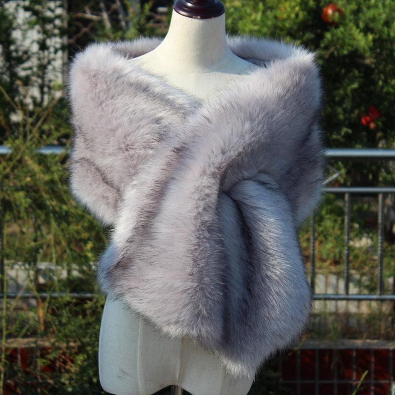 Winter Neue Große Schal Imitation Pelz Hochzeit Abendkleid Imitation Waschbär Fuchs Pelz Schal scarve scarve Tide Weibliche