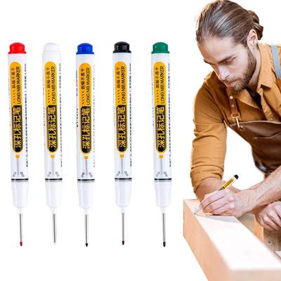 Multicolor Deep Hole Long Head Marker Pen Tile Deep Hole Marker Pen Waterproof Quick Drying Oil Pen Woodworking Pen 5ml