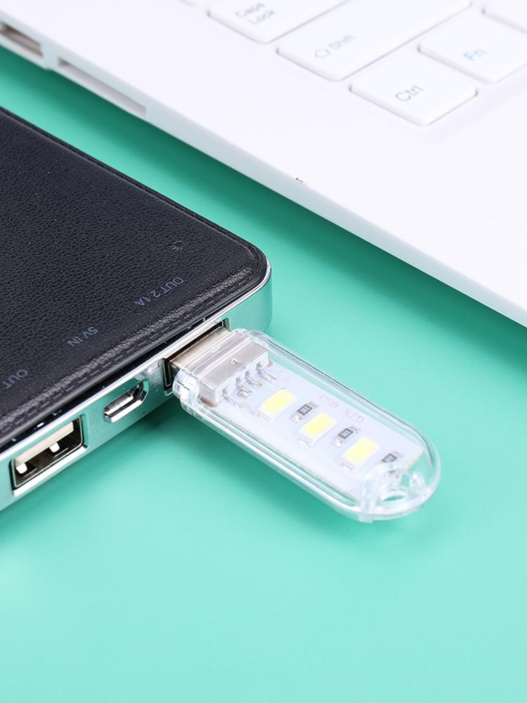 1/2/4Pcs Mini USB Night Light White/Warm Light Small Camping Lamp Lightweight Compact Reading Light for Camping Hiking