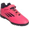 Adidas F50 Club Comfortable Versatile Non-Slip Durable Low-Top Soccer Shoes Kids Soccer Shoes Red IF1384