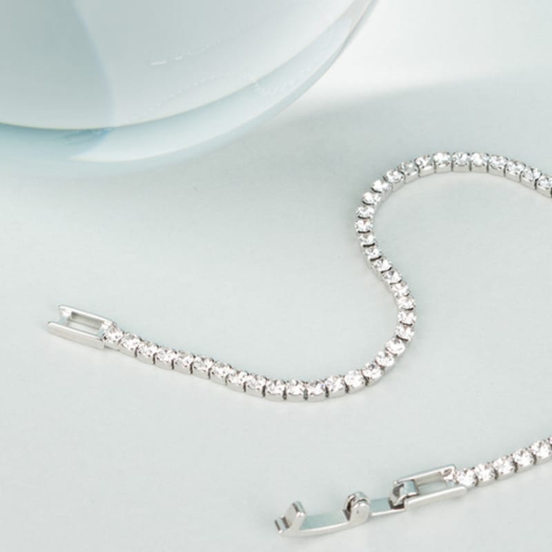 AUGUST ALICE Crystal Line Bracelet_Silver
