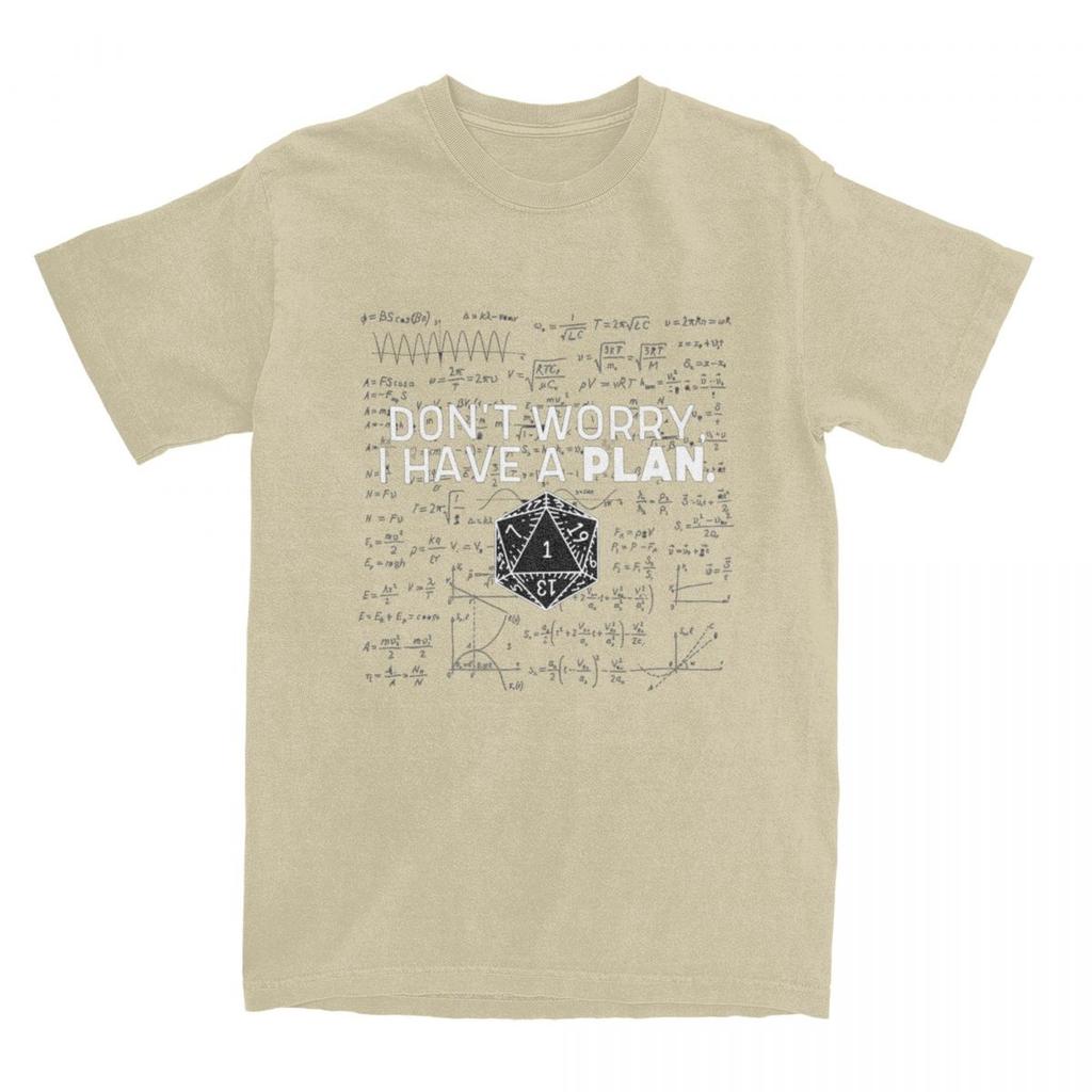 Don't Worry, I Have A Plan T Shirt Mathematics Equation Print Harajuku T-Shirts Short-Sleeve Tops Summer Cotton Plus Size Tees