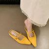 Fashion SUOJIALUN 2025 Summer New Women Slipper Fashion Weave Hemp Slip On Mules Shoes Soft Flat Heel Outdoor Dress Sandal Shoes