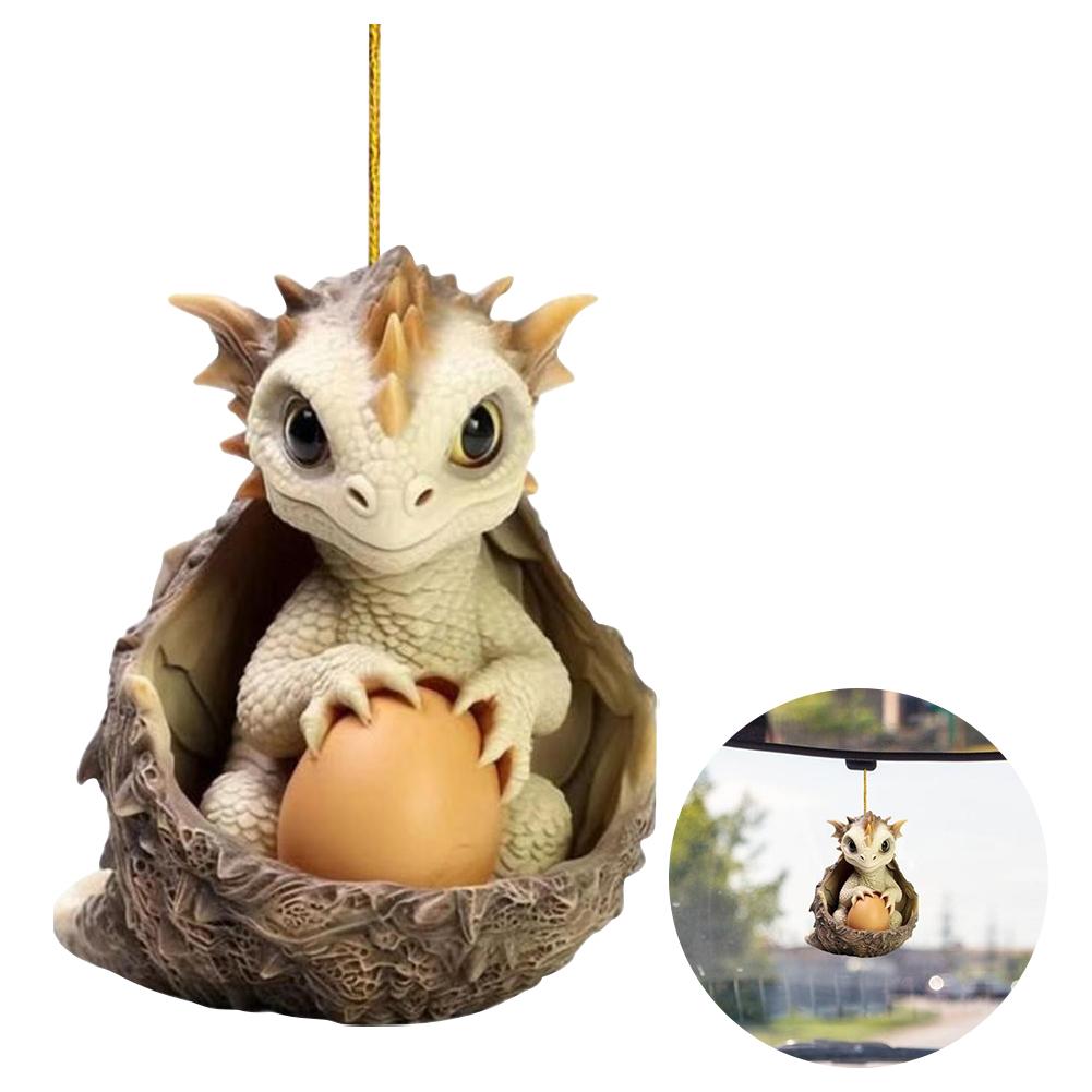 Christmas Dragon Ornaments Novelty Hanging Ornament Cute Dragon Egg Decoration Acrylic for Home and Car Decoration