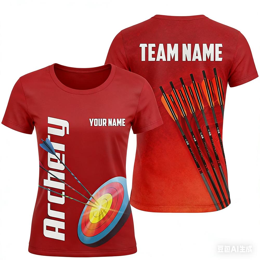 Lustige individuelle Namens-3D-Druck Bogenschießen Herren-T-Shirts Mode Bogenschießclub Personalisiertes Team-T-Shirt Lässige Kurzarm-Lockere Oberteile