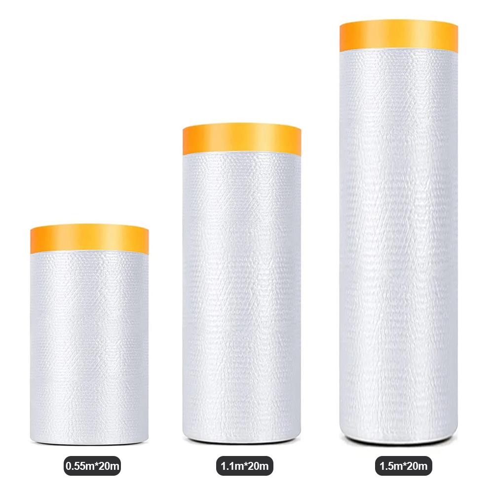 Home Cars and Auto Body Tape and Drape Masking Film Paint Adhesive Protective Film Roll for Covering Skirting Frames