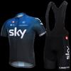 SKY Tour de France Tuta da Ciclismo con Bretelle Manica Corta Edizione di Squadra Tuta da Ciclismo Sportiva da Esterno Copertura a Manica Corta