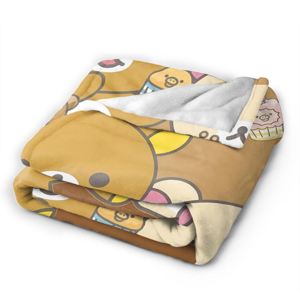 Rilakkuma und Freunde Warme Decke Mädchen Jungen Plüsch Überwurfdecke Neuheit Sofa Bett Flanell Bettwäsche Sofa Bettbezug