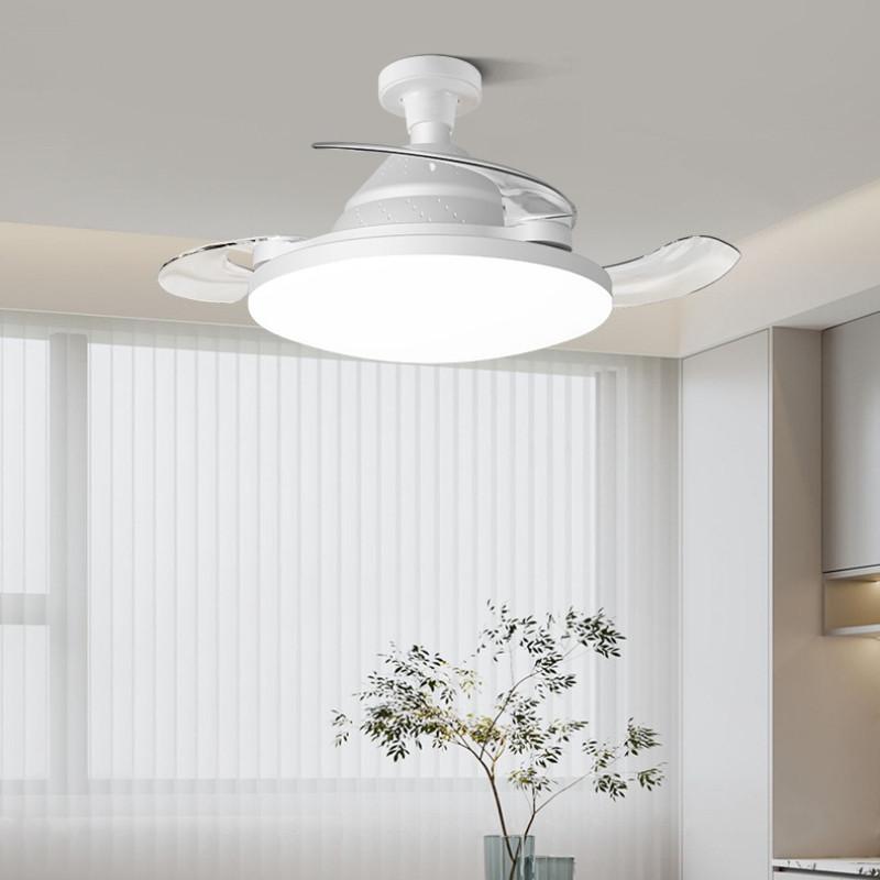 Haushalts-Fernbedienung Beleuchtung Ventilator Modern Einfach Esszimmer Elektrischer Ventilator Licht Schlafzimmer Hohe Windkraft Unsichtbare Ventilatorlampe