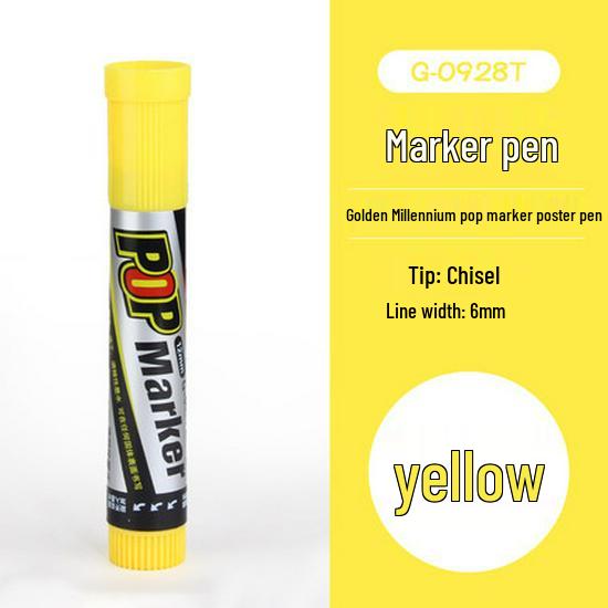 Jin Wannian POP 12-Color 6mm Chisel Tip Marker Set for Posters and Ads