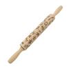 Laser Engraved Embossing Rolling Pin Christmas Style Pattern Printing Rolling Pin  Biscuit