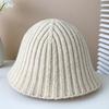 Korean Style Small Solid Color Japanese Style Niche Simple Knitted Hat for Women Autumn and Winter Warm Wool Basin Hat Fisherman Hat