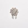 Flower Rhinestone Button Covers Detachable Zinc Zinc Alloy Clip Button Durable Decorative Buttons  Gift