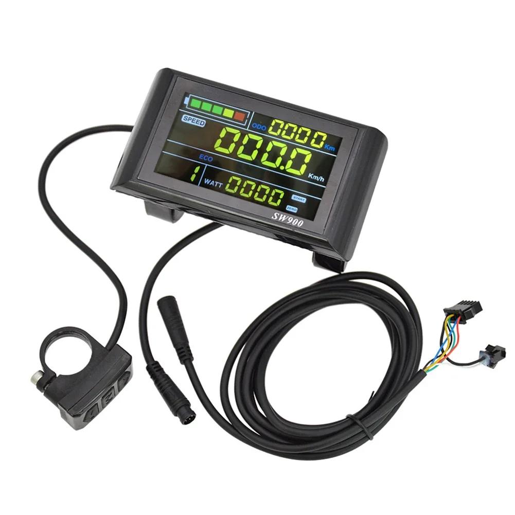 E-Bike SW900 LCD Colorful Display Control Panel 24-60V Electric Bicycle Scooter Riding Speed Time Power Charge Bike Display