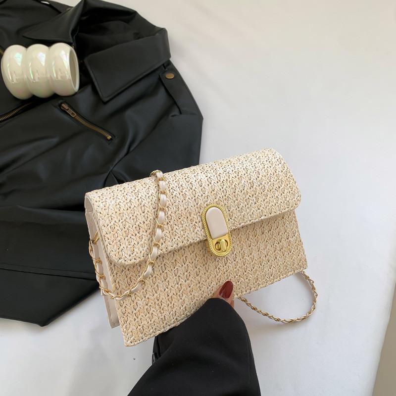 Fashionable Minimalist Crossbody Bag With Car Line Elements бежевый