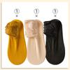 6pcs=3 Pairs Autumn Winter Women Soft Velvet Lace Socks Thick Silk Socks Non-Slip Bottom Solid Fashion Lace Breathable Sock