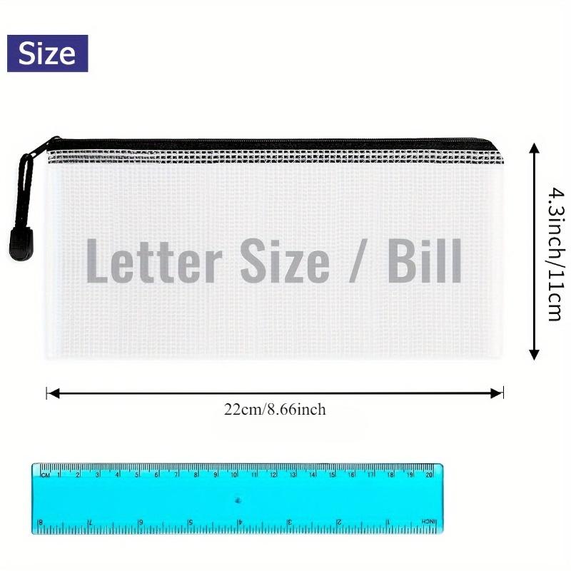 36/24/12pcs A4 Clear Mesh Zipper Pouch Bags, For Organization, Board Game, Puzzles, Office Supplies, Schools And Travel