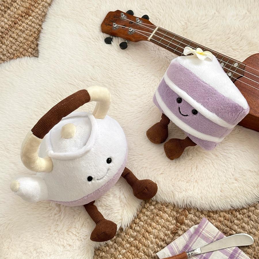 Kawaii Nachmittagstee Set Plüschtiere Niedliche Teekanne Tasse Kuchen Kuscheltiere Weiche Plüschtiere Für Mädchen Geschenke Heimdekoration Kawaii Plüschtiere