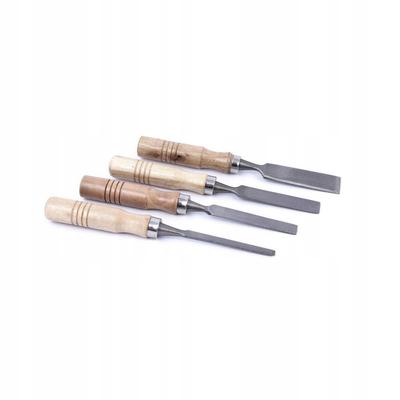 Wood Chisels 4 Pcs 6, 12, 18, 24 Mm Wooden