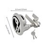 KeyOperated Deck Latch with Builtin Handle Resistant Round Faceplate Boat Lock Keys Keyed