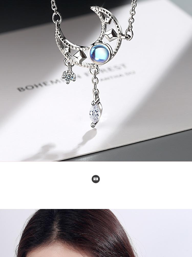 Collane a Catena con Cristallo di Luna in Argento 925 per Donna Gioielli Raffinati di Qualità Lussuosa Gioielleria da Donna