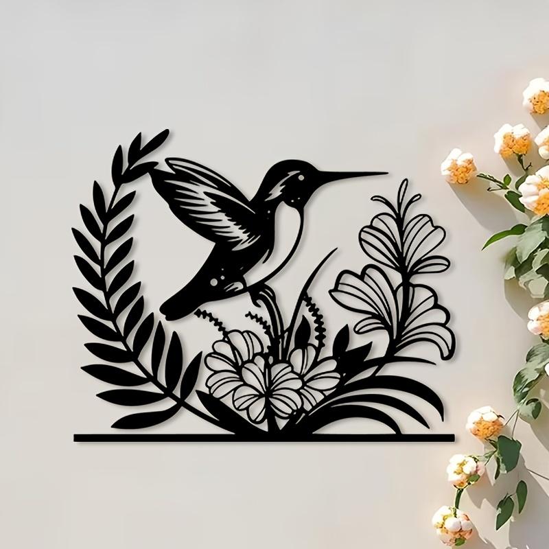 Elegant Hummingbird Metal Wall Art Sculpture Living Room Garden Decor Bird Lover Gift