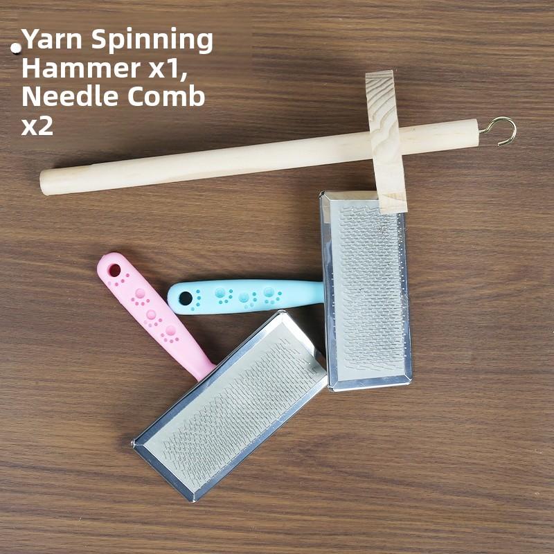 Real Wood Spinning Mallet for Yarn Combining Dog And  Hair Into Scarf Weaving Memorial DIY Crt Tool Home Textile Sewing
