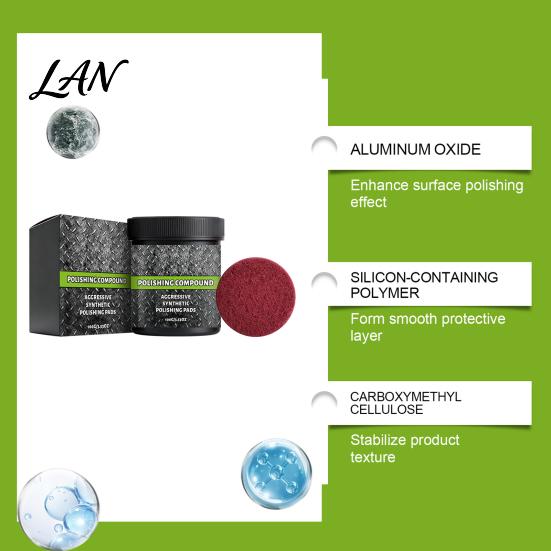 Pasta Lucidante Protettiva per Superfici Non Abrasiva, con Tampone ad Alta Densità, Lucidatore in Lega di Alluminio Polish Ripristinante Detergente, per Metalli Ceramici