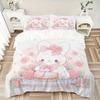 3er-Set Bettwäsche mit Kuchen- und süßem Hasendruck, ultraweich, atmungsaktiv und bequem, mit stilvollem Design für Schlafzimmer- und Gästezimmerdekoration 1 C