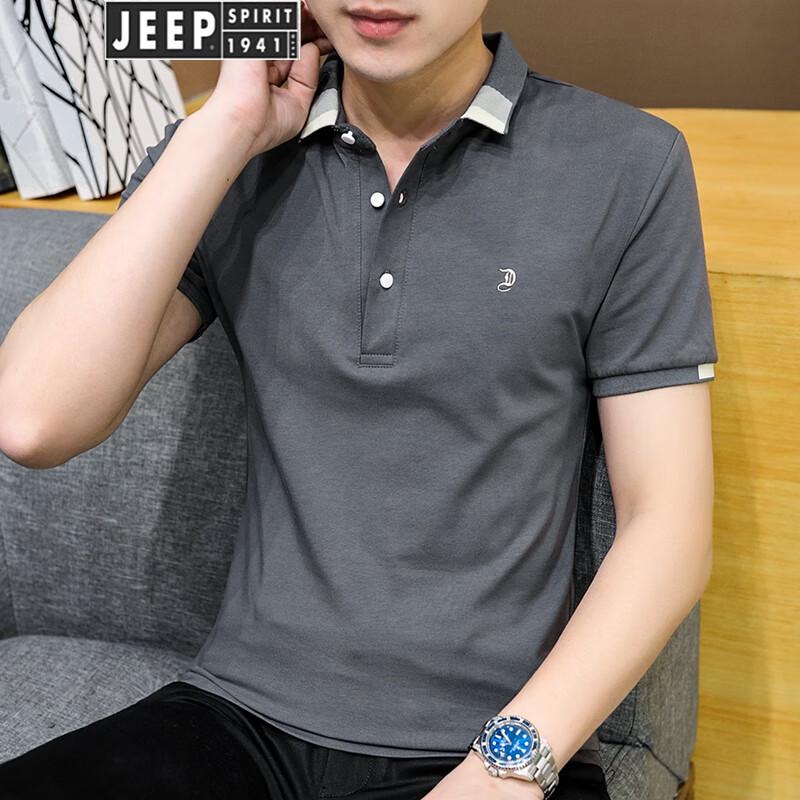 JEEP SPIRIT Men s Casual Lapel Polo Shirt M