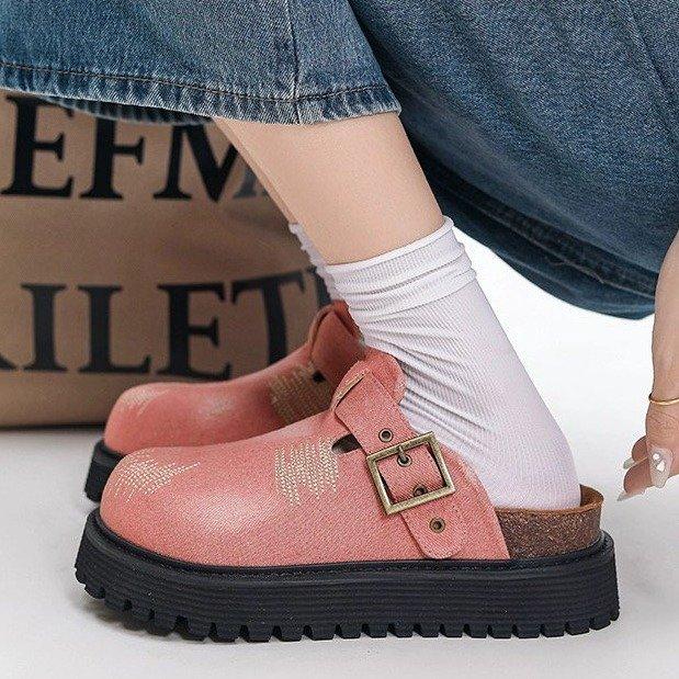 [Ziyan] Do Not Look Ugly Internet Celebrity Boken Shoes Women's 2024 Summer New Thick-soled Summer Outer Wear Bag Head Casual Slippers
