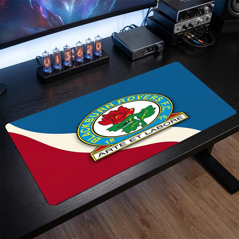 Tappetino per Mouse Grande Stampa Calcio Blackburn Rovers, Tappetino Esteso Antiscivolo per Scrivania da Gioco per Ufficio Casa