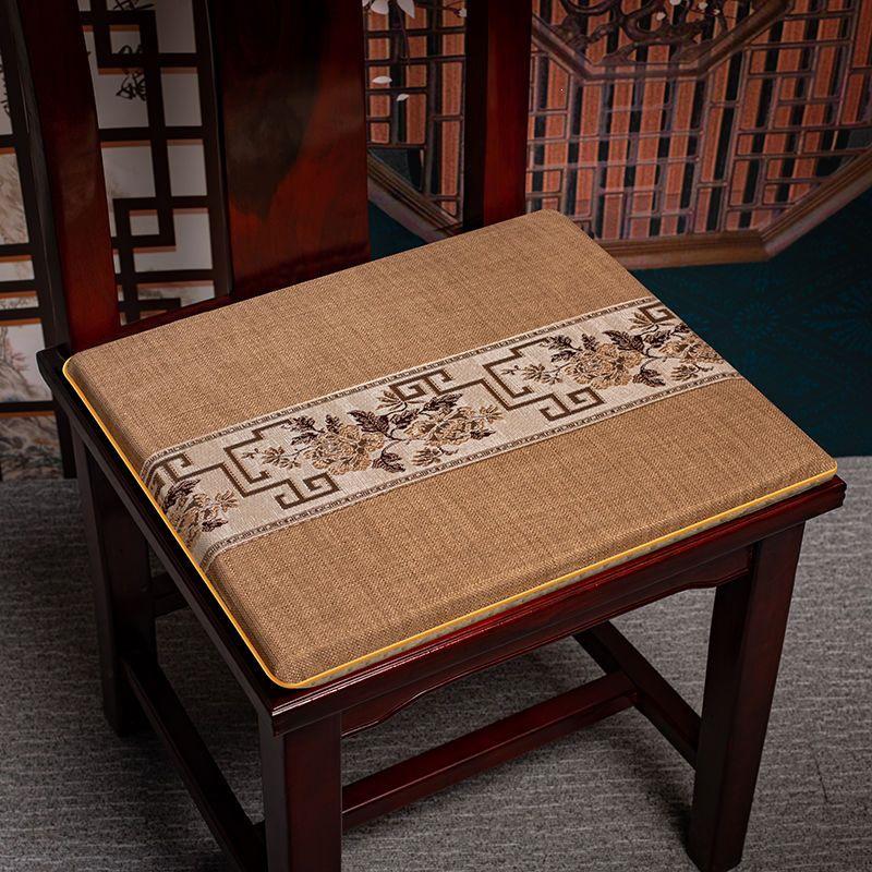 Non-slip Rosewood Tea Table & Dining Chair Seat Cushion with Latex Sponge