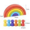 DIY Children's Wooden Toy Creative Stacked Rainbow Building Blocks Large Size Montessori Educational Toys for Children Kids