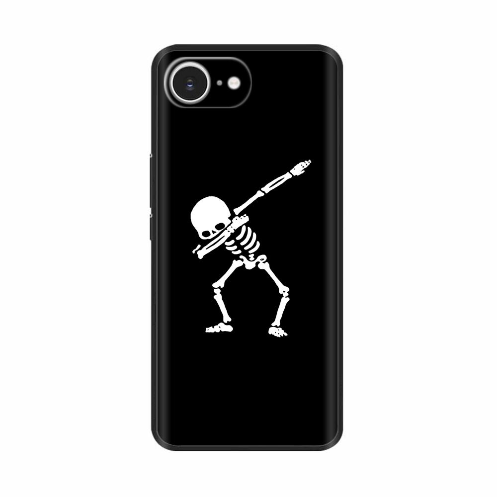 Soft TPU Black Silicon Phone Case For iPhone 16E iPhone16E SE 2025 SE4 5G Painted Shockproof Shell Cover Cases Bumper Funda Capa