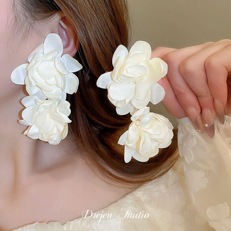 Retro Silbernadel Eingelegte Diamant Kristall Perlen Ohrringe - Luxuriöse Lange Europäische & Amerikanische Stil Ohrringe für Frauen