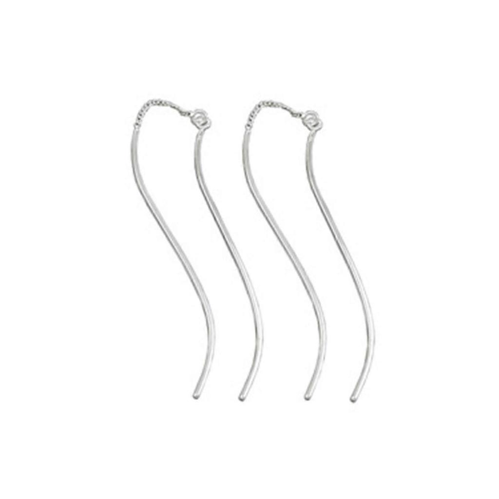 Earrings Double Wave Silver 925 - Gl90054
