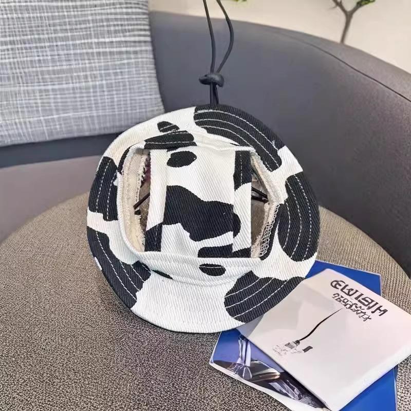 Adjustable Cat & Dog Summer Sun Visor with Ear Holes - Pet Hat for Walking & Photos