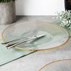 Dinner plate, shallow glass, gold platter, 30 cm