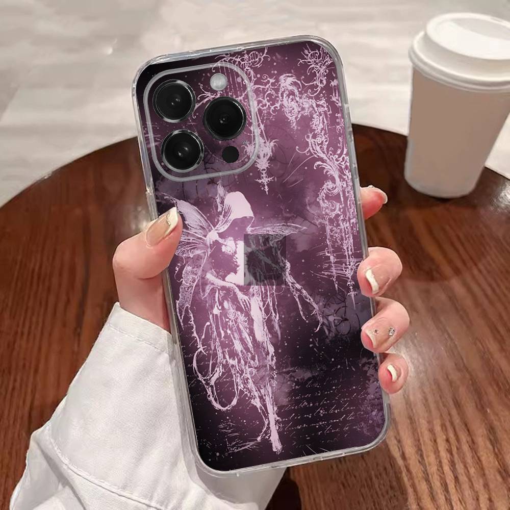 

Готична кокетка кіберсигілізм Чохол для телефону Для iPhone 16,15,14,13,12,11 Plus,Pro,Max,XR,XS,Plus,E,SE4,Mini Прозорий чохол iPhone13mini