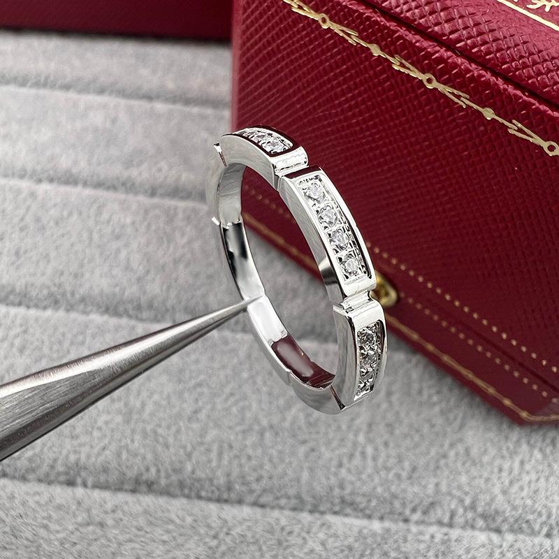 2025 Dreifarbiger Diamantbesetzter Minimalistischer Panther-Paar-Unisex-Ring