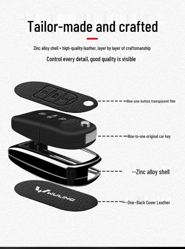 Wuling Xingguang 730 Electric Side Sliding Door 5-Button Key Cover for Interior Modification