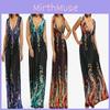 Elegant Women Dress Sleeveless V Neck Evening Party Gown Maxi Long Dress