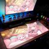 Cartoon Girl Computer Keyboard Mats XXL PC Gaming Carpet Hololive Hakui Koyori  Pink Mouse Pad Large HD Printing Anime Table Rug