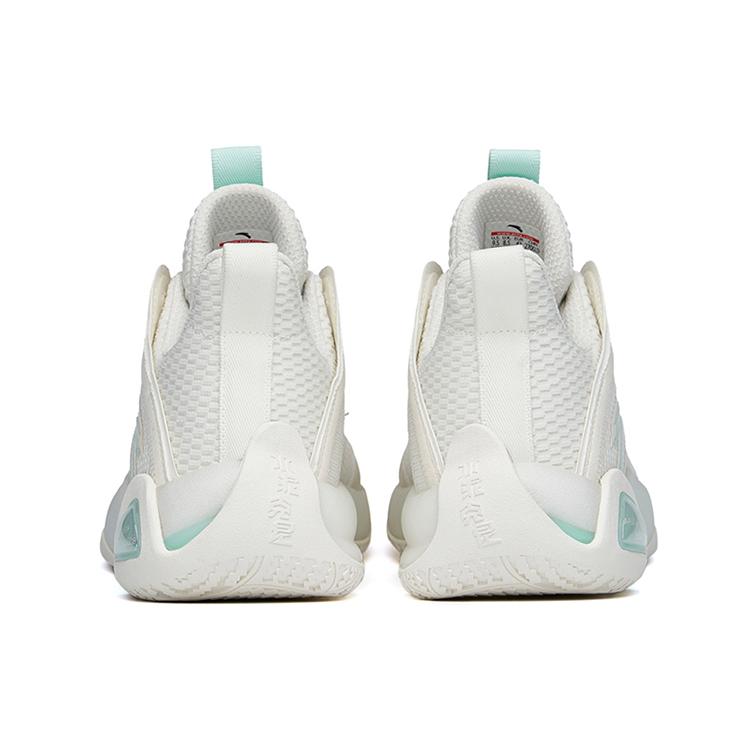 New Anta Cement Bubble 2.0 Slip Resistant Low Top Basketball Shoes White Green 112221610-1