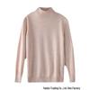 Women's Slim-Fit Autumn Sweater: Fashionable Half-High Neck, Versatile Pure Wool for Base Layer or Outerwear, Skin-Friendly